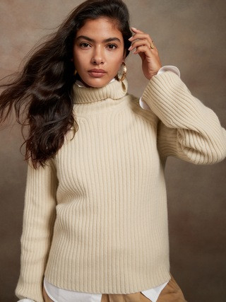 Heritage Cashmere Flare-Sleeve Sweater | Banana Republic (US)