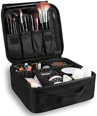 Bvser Travel Makeup Case, Cosmetic Train Case Organizer Portable Artist Storage Makeup Bag with A... | Amazon (US)