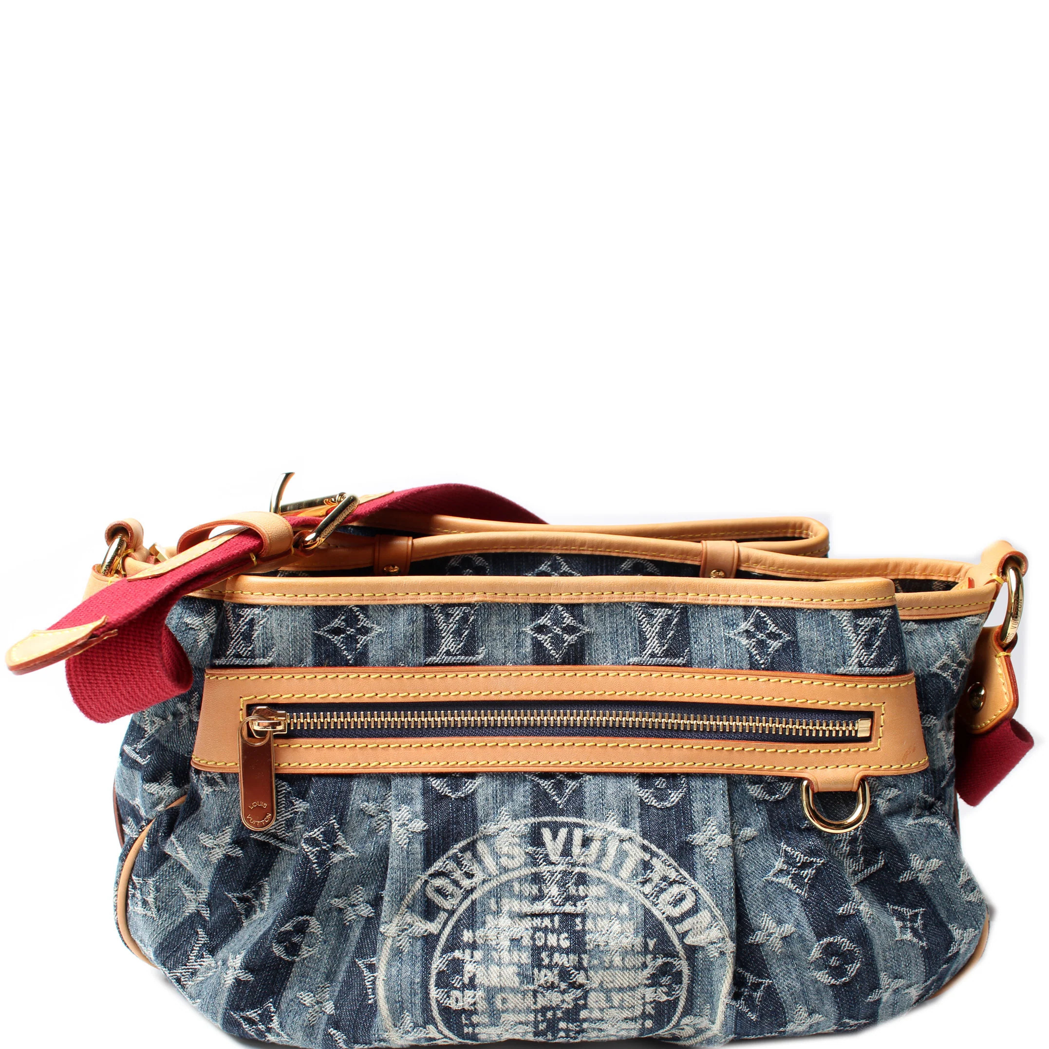 Denim Raye Porte Epaule MM | Keeks Designer Handbags