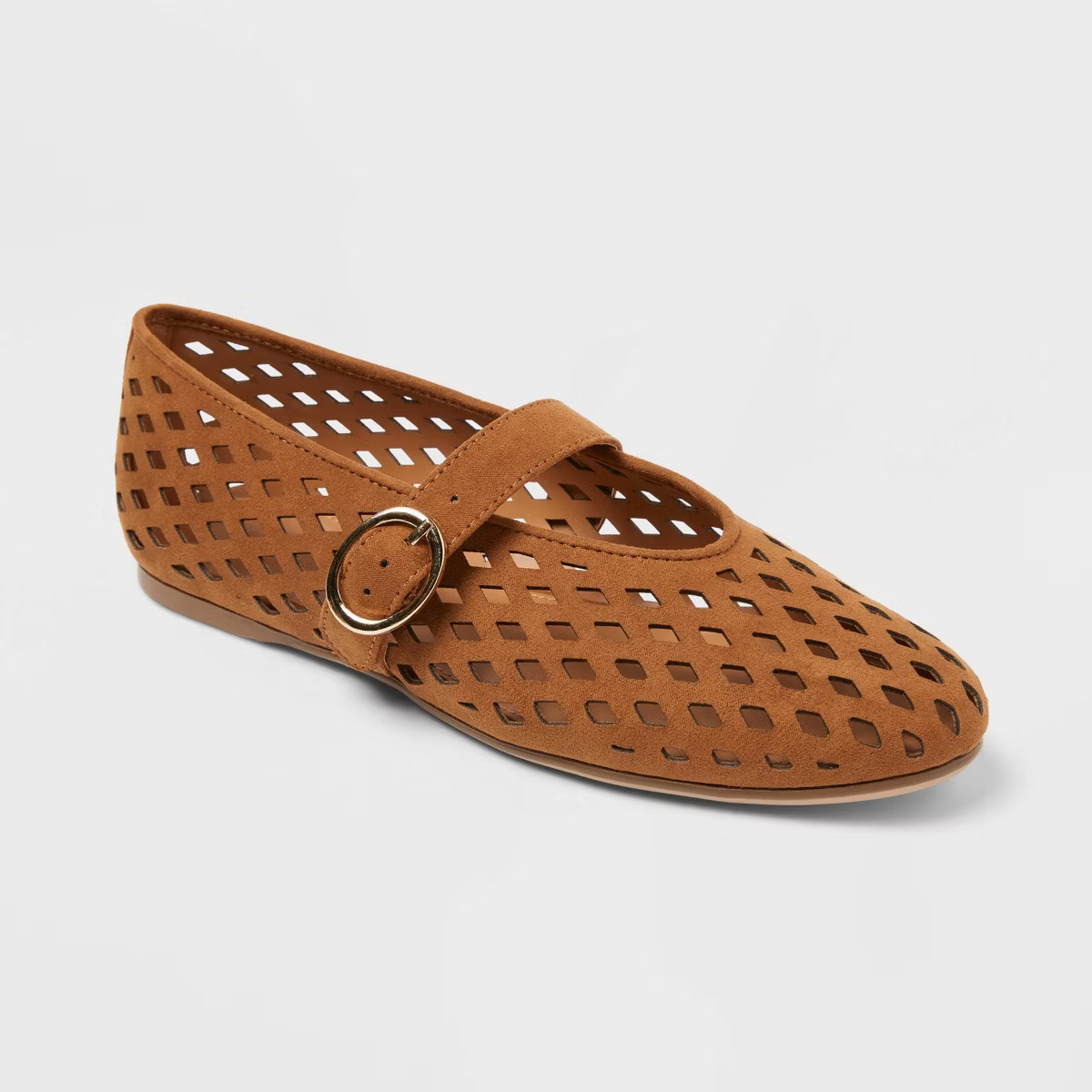 Women’s Sia Flats with Memory Foam Insole - Universal Thread™ Cognac | Target
