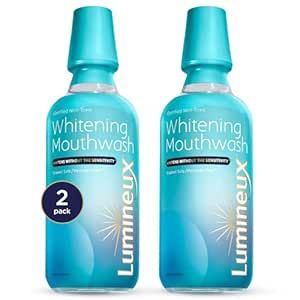 Lumineux Teeth Whitening Mouthwash, 16 Oz. 2 Pack - Peroxide Free - Enamel Safe - Whitening Witho... | Amazon (US)