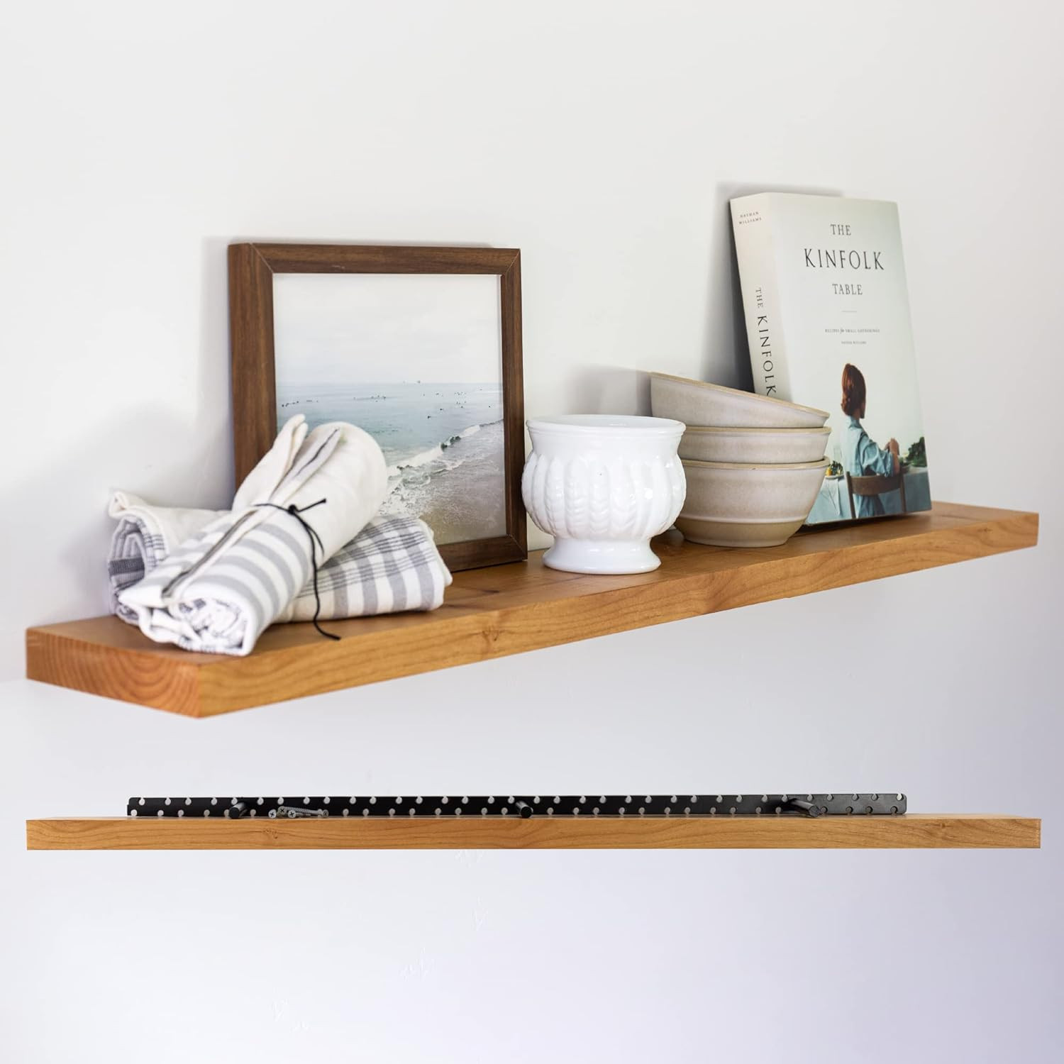 UltraShelf Solid Wood Floating Shelf for Wall Decor, Alder, 42" Long x 8" Deep | Amazon (US)