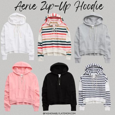 Cutest aerie zip-up hoodie! Comes in six different colors! 
Fashionablylatemom 
Aerie fashion 
Aerie find 
Aerie zip-up hoodie 

#LTKstyletip