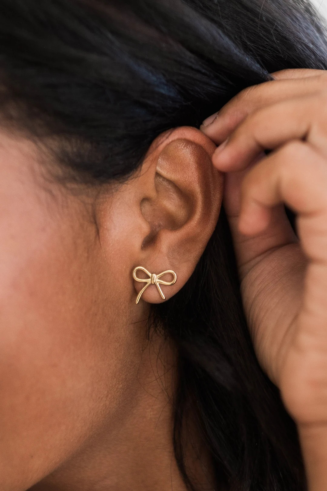 Bow Earrings, Bow Stud Earrings, Trendy Earrings, Hypoallergenic, Waterproof, Ribbon Earrings, Po... | Etsy (US)