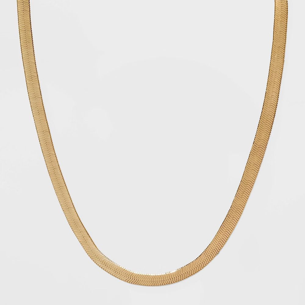 Herringbone Chain Necklace - A New Day™ Gold | Target