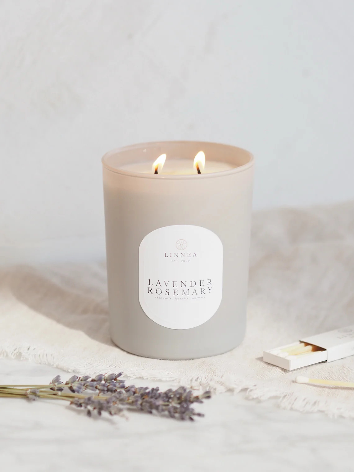 Lavender Rosemary 2 Wick Candle | The Cross Decor & Design