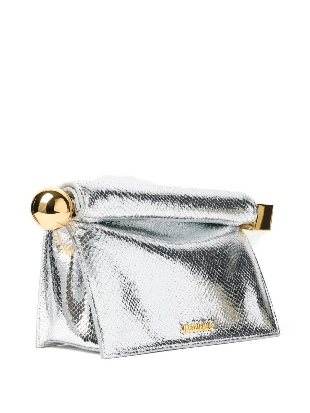 Jacquemus Rond Carré Clutch Bag | Silver | FARFETCH | Farfetch Global