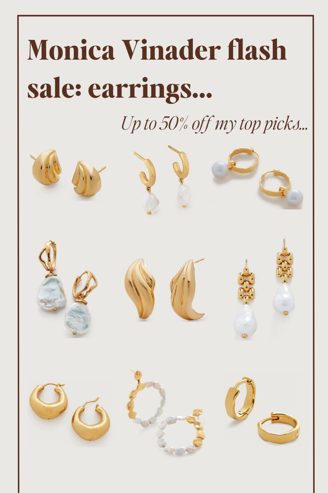 Monica Vinader flash sale: the earring edit ✨🤍 #MonicaVinader #BlackFriday 

#LTKCyberWeek #LTKsalealert #LTKSeasonal