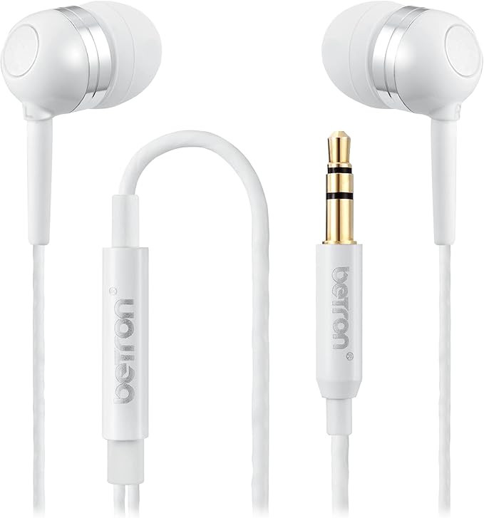 Betron RK300 in Ear Headphones Earphones Wired with Noise Isolating Earbuds Tangle Free Cord Ligh... | Amazon (US)