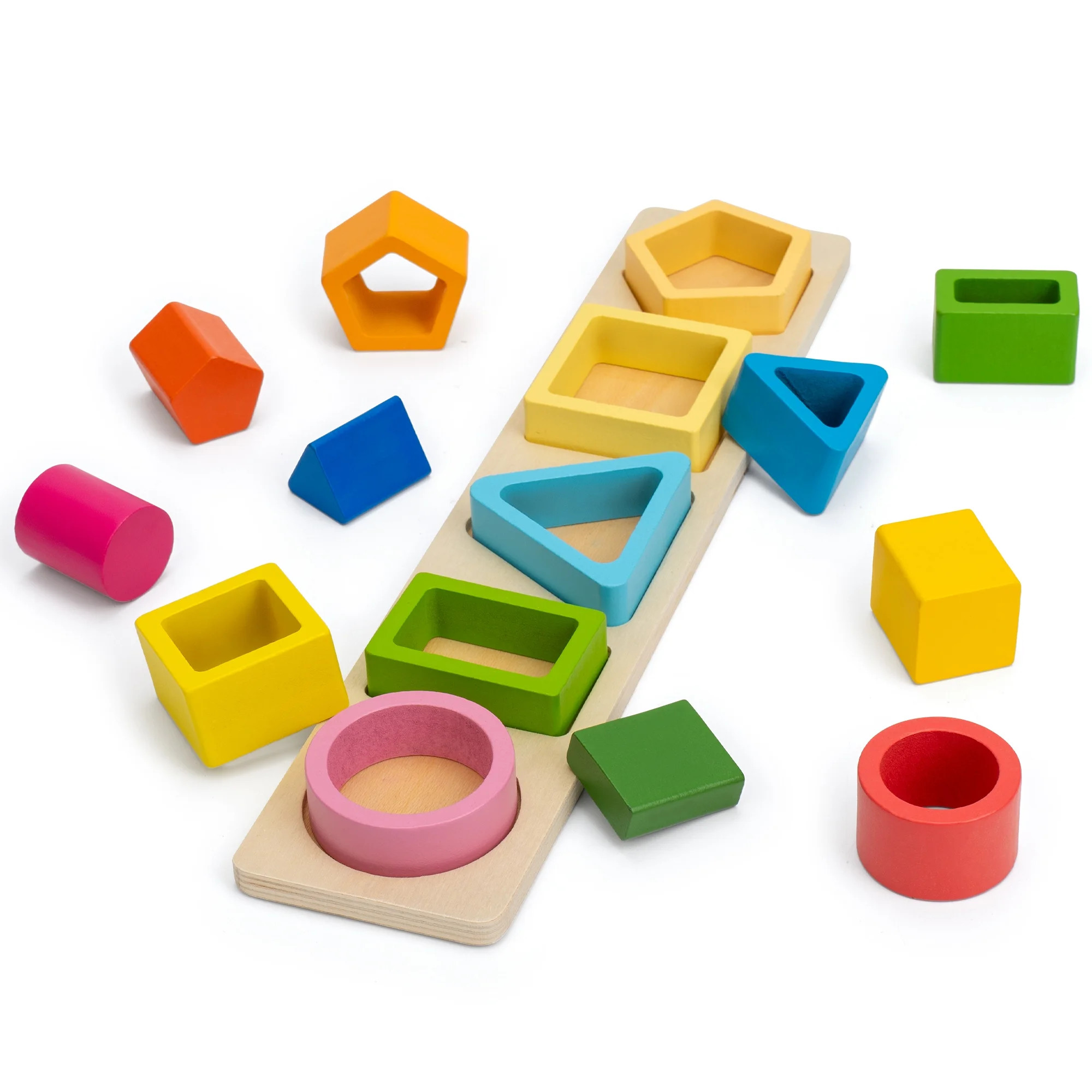 Jeexi Montessori Toys for 18+ Months Old - Toddlers Wooden Sorting and Stacking Toys for Baby Boy... | Walmart (US)