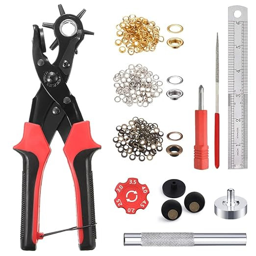 Leather Hole Punch Tool for Belt - Multi Hole Sizes Puncher for Belts, Watch Bands, Straps, Dog C... | Amazon (US)