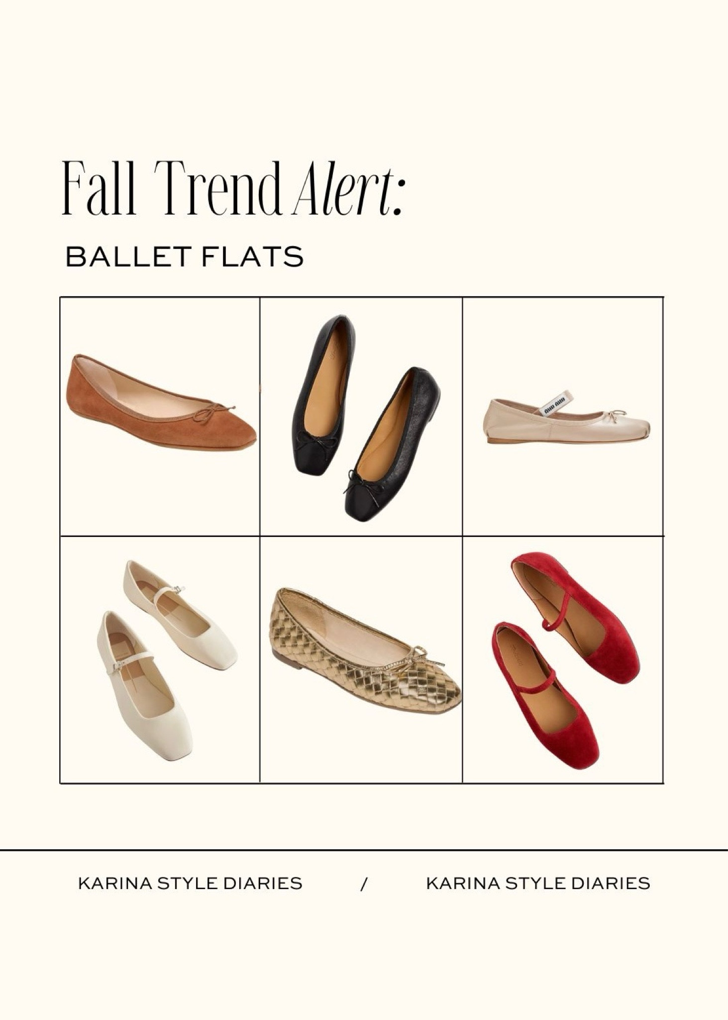 Lean into the fall shoe trends with a sleek pair of ballet flats. These picks all come in pretty autumn hues and will add a subtle touch of the season to any of your outfits. Feeling more bold? Try some metallic ballet flats, which will transition seamlessly through to the winter months.

#LTKFindsUnder100 #LTKShoeCrush #LTKStyleTip