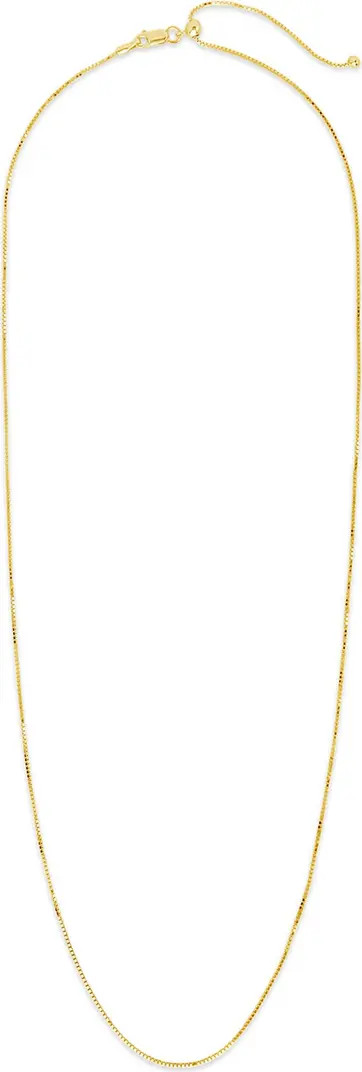 14K Gold Plating Sterling Silver Adjustable Venetian Chain Necklace | Nordstrom Rack