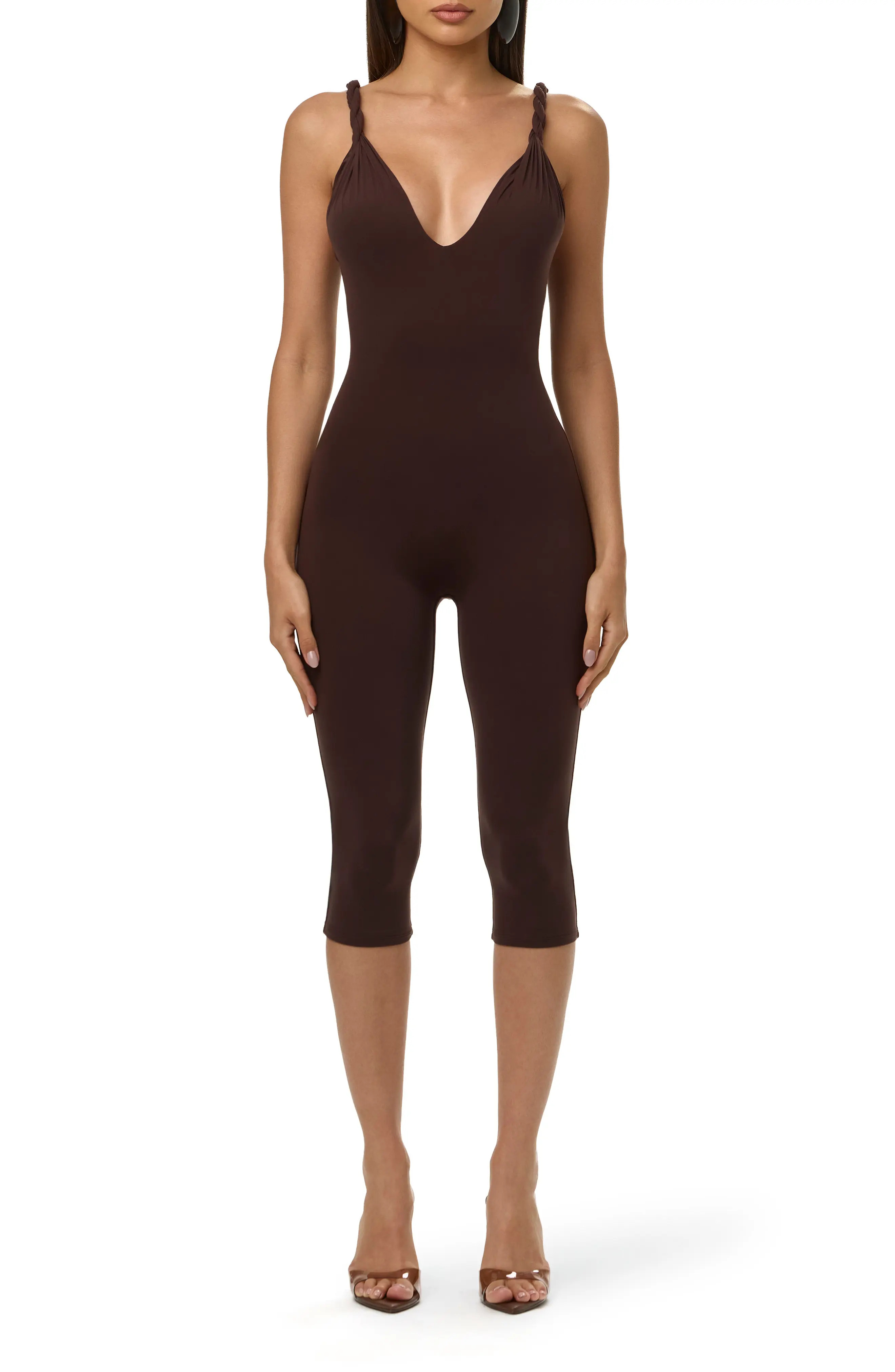 Deep Plunge Capri Jumpsuit (Women) | Nordstrom | Nordstrom