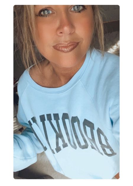 Cutest classic crew sweatshirt tts ☺️ I wear a small… available in several different styles 

#LTKstyletip #LTKSeasonal #LTKover40