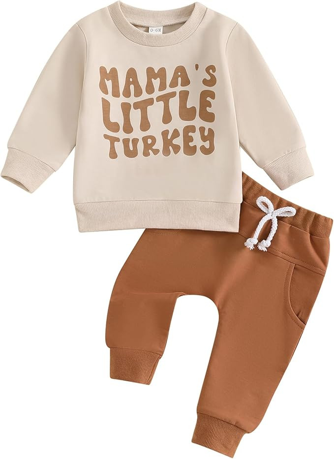 BemeyourBBs Toddler Baby Boy Fall Winter Clothes Funny Letter Long Sleeve Sweatshirt and Pants Se... | Amazon (US)