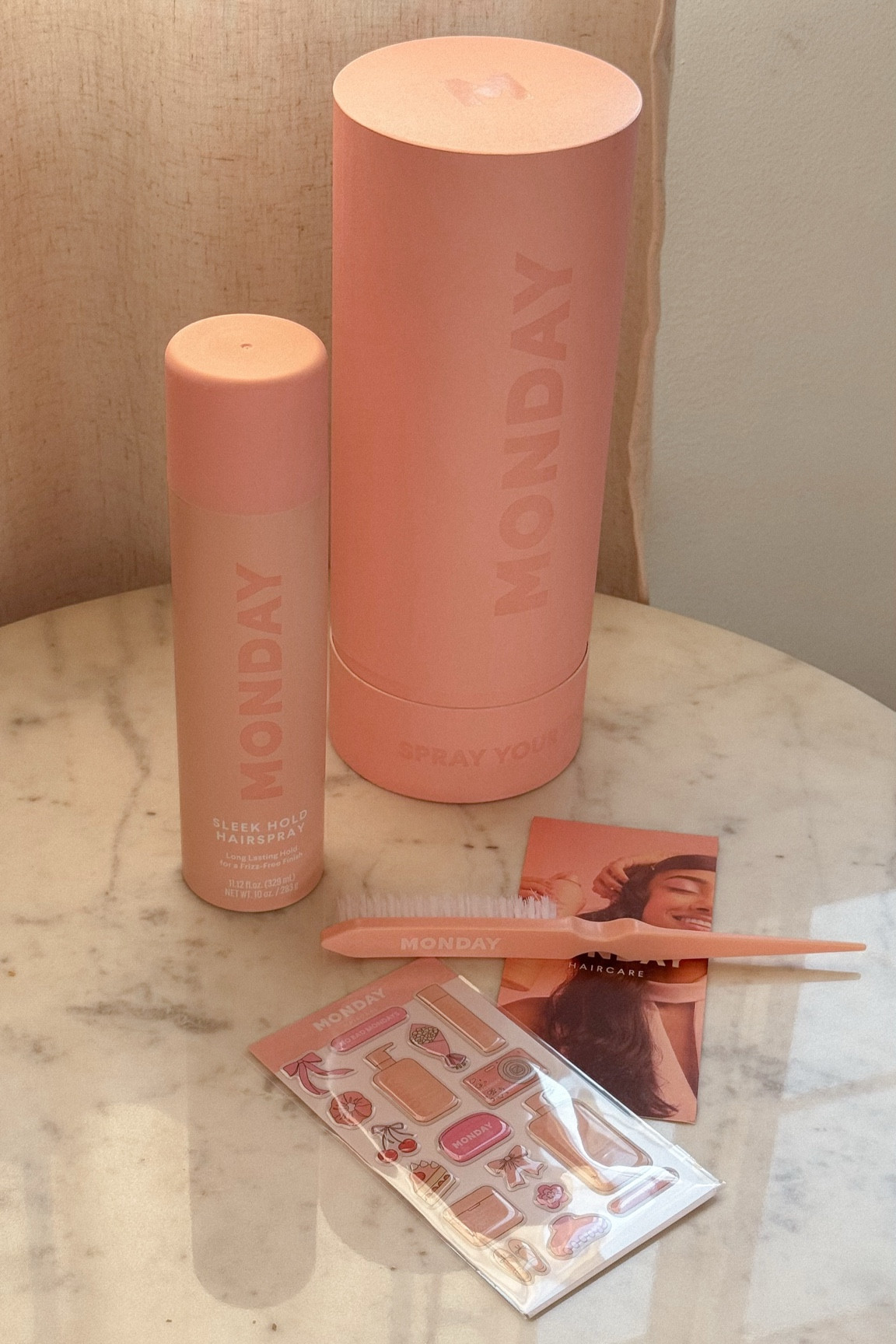 Unbox MONDAY haircare hairspray with me 💖