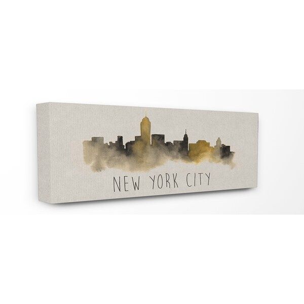 NYC' Skyline Silhouette Stretched Canvas Wall Art | Bed Bath & Beyond