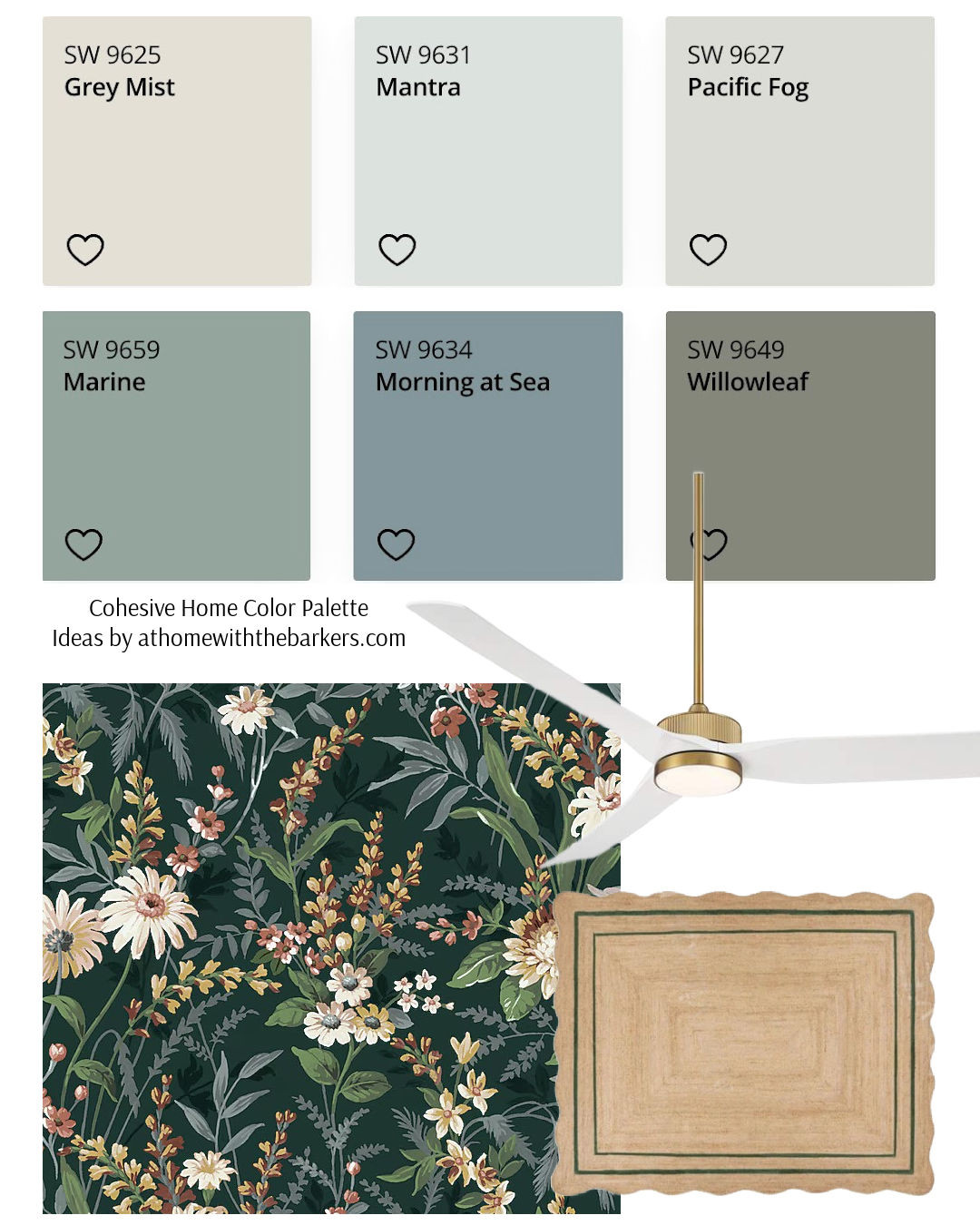 paint color palette wallpaper and rug
 

 #LTKHome