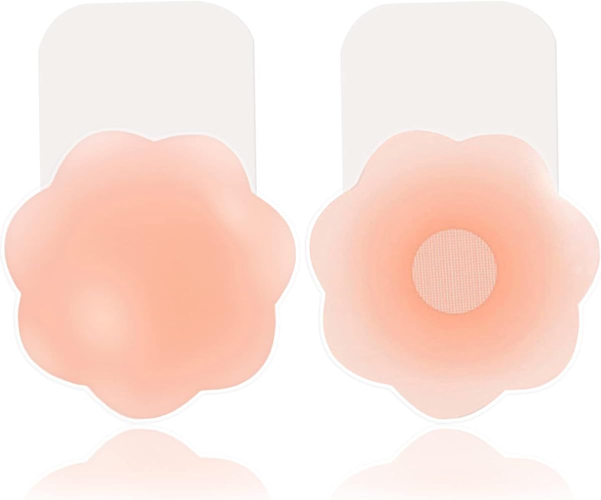 Sticky Bra for Breast Lift Pasties Nipple Covers Invisible Silicone Adhesive Bra Petals Stick on Bra | Amazon (US)