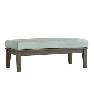 Yasawa II Wood Grey Patio Cushioned Rectangular Coffee Table Ottoman iNSPIRE Q Oasis (Ottoman with L | Bed Bath & Beyond