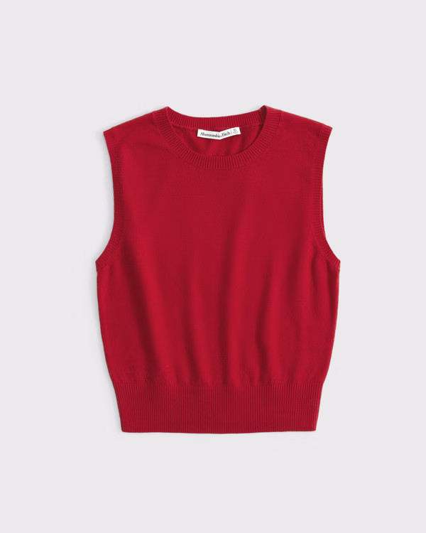 LuxeLoft Shrunken Sweater Shell Top | Abercrombie & Fitch (US)