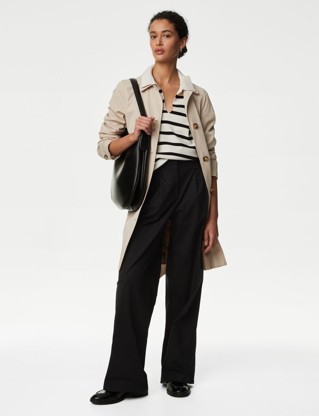 Cotton Rich Cargo High Waisted Trousers | Marks & Spencer (UK)