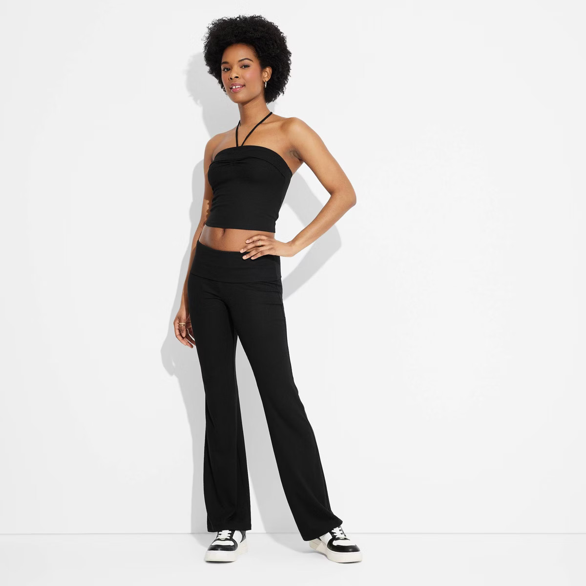 Women's Mid-Rise Foldover Flare Leggings - Wild Fable™ | Target