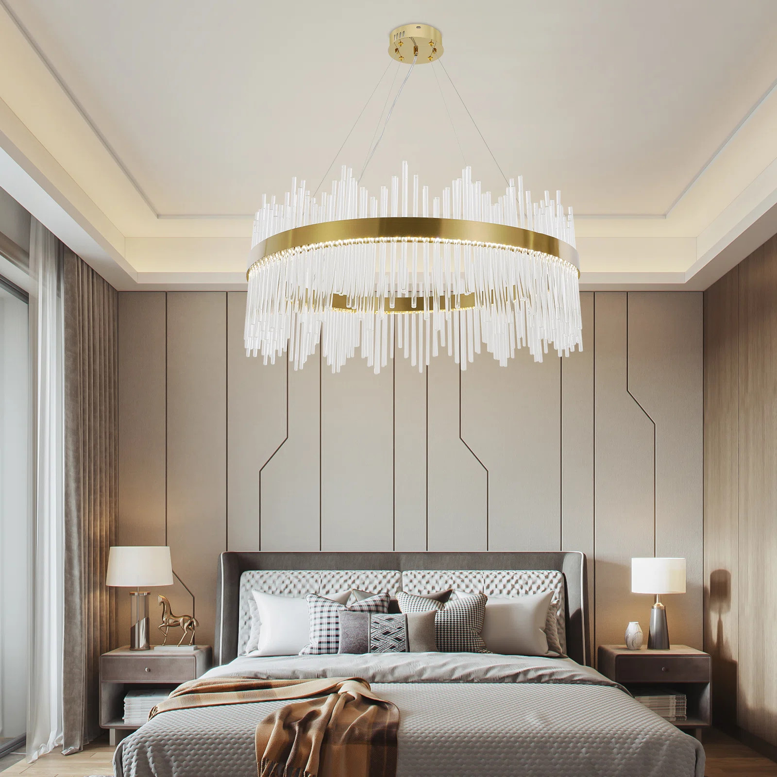 Everly Quinn Esiquio LED Unique Chandelier with Crystal Accents without Remote & Reviews | Wayfai... | Wayfair North America