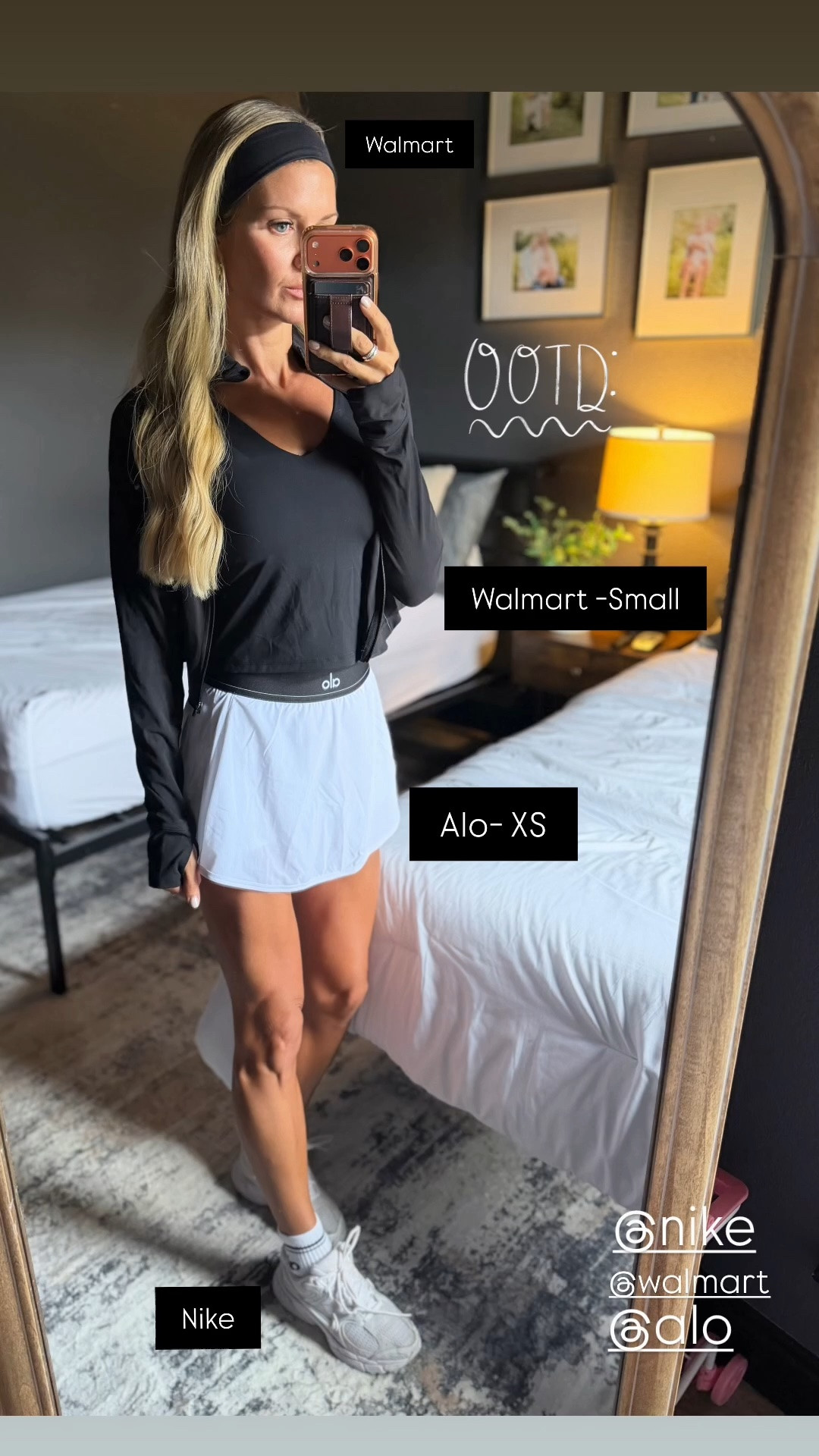 Baseball mom fit of the day ⚾️

Tops @Walmart size Small
Skirt @Alo Yoga size XS
Shoes @Nike US tts

#LTKmomlife #LTKootd #LTKActive
