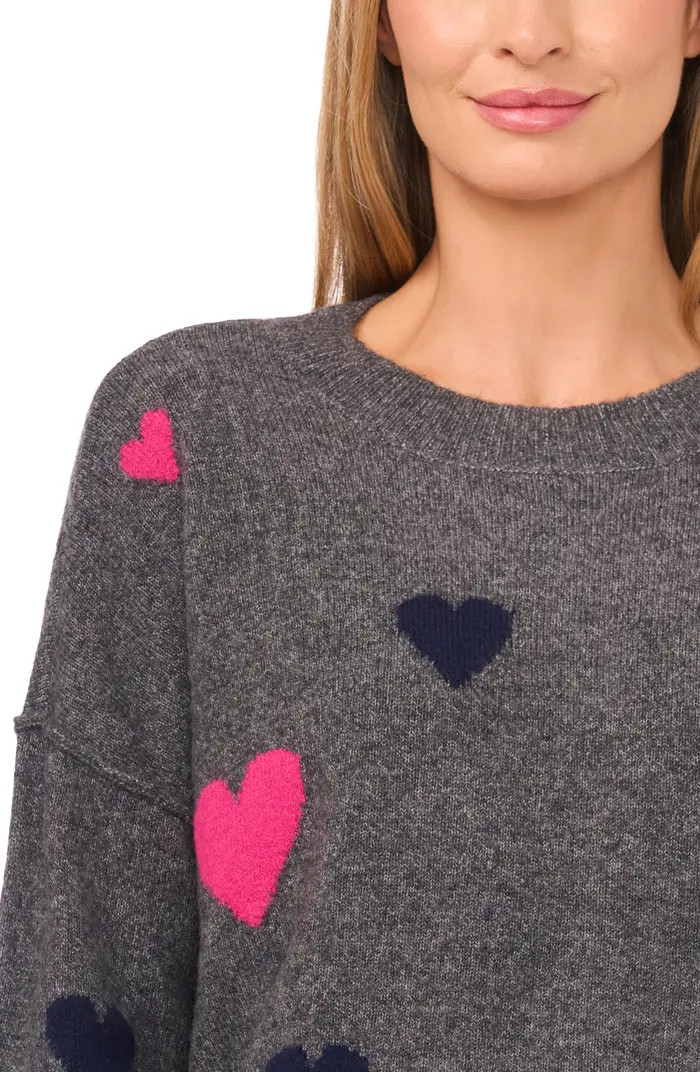 Heart Pattern Intarsia Sweater | Nordstrom