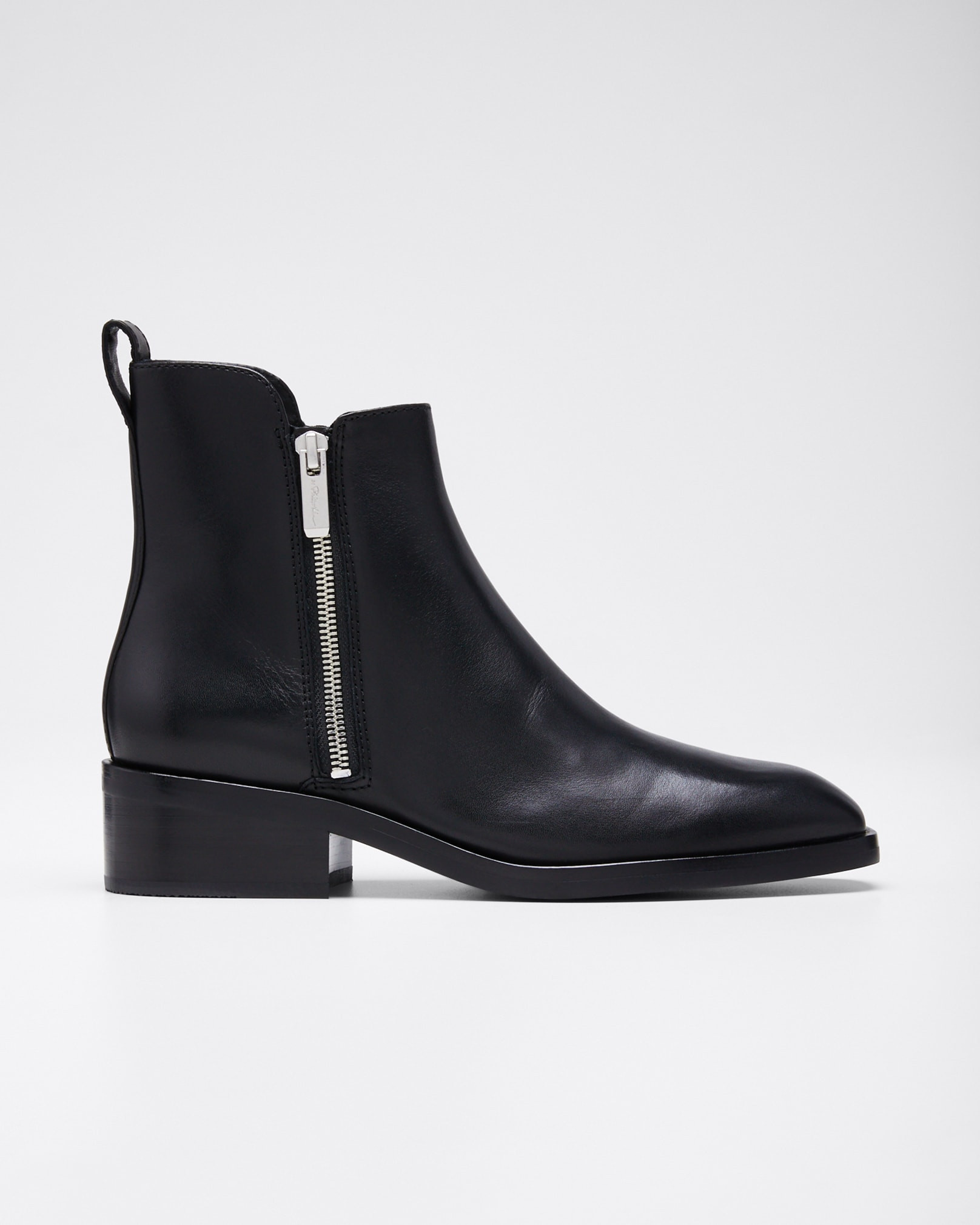 Alexa Leather Zip Booties | Bergdorf Goodman