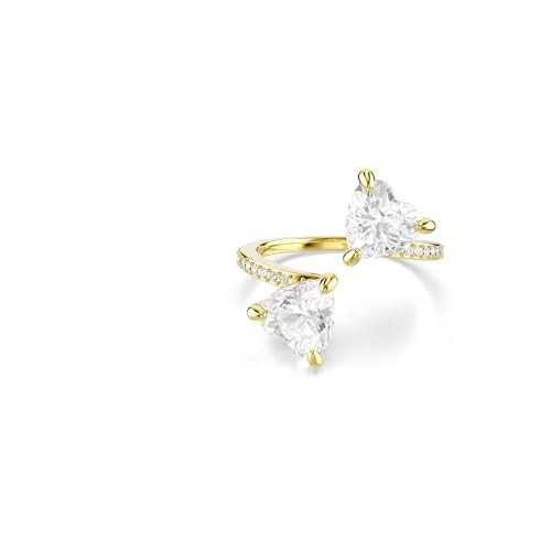 Swarovski Mesmera open ring, Heart cut, Pavé, White, Gold-tone finish, Size 6 3/4 | Amazon (US)