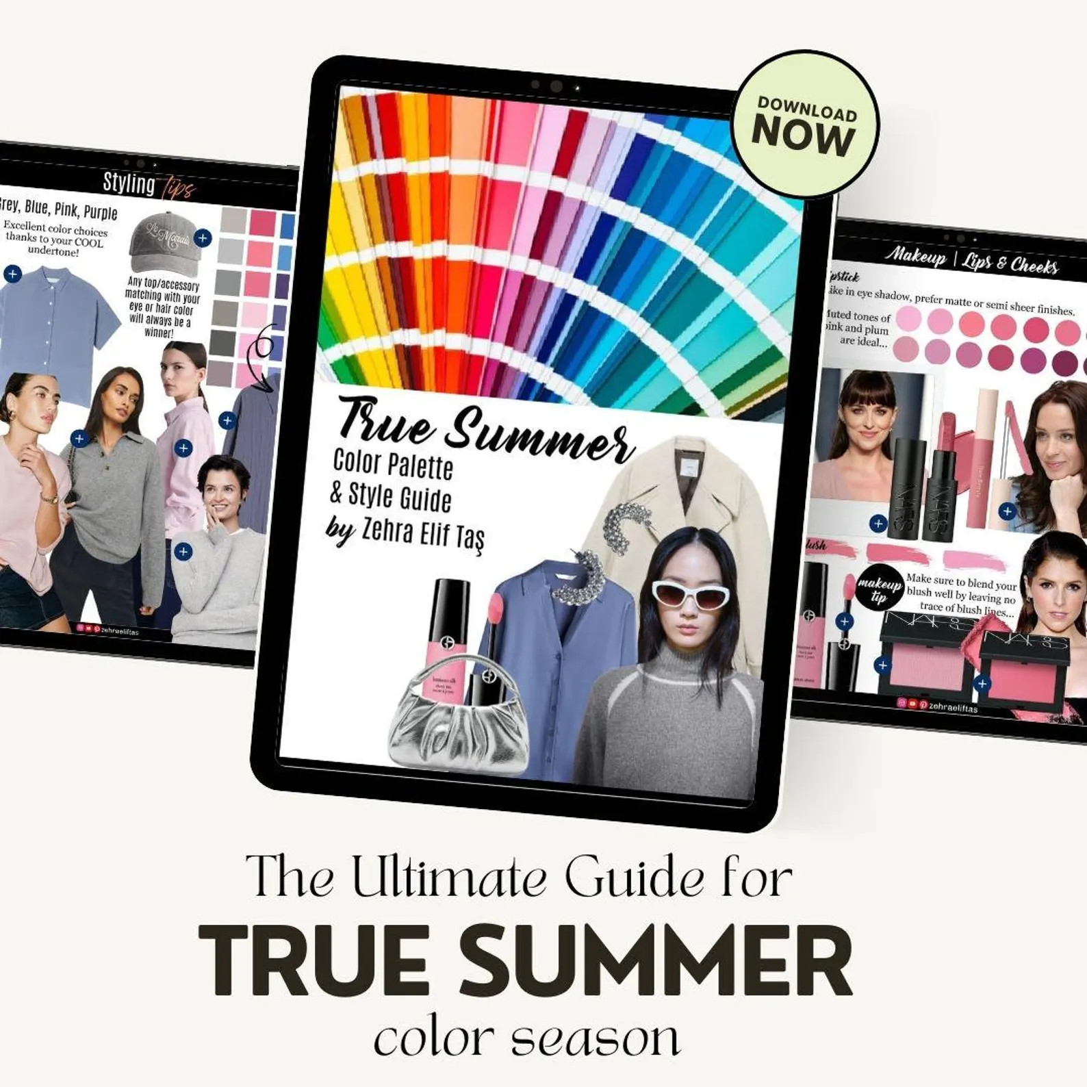 TRUE SUMMER Seasonal Color & Makeup Palette True Summer Color Analysis, Shopping and How to Style... | Etsy (US)