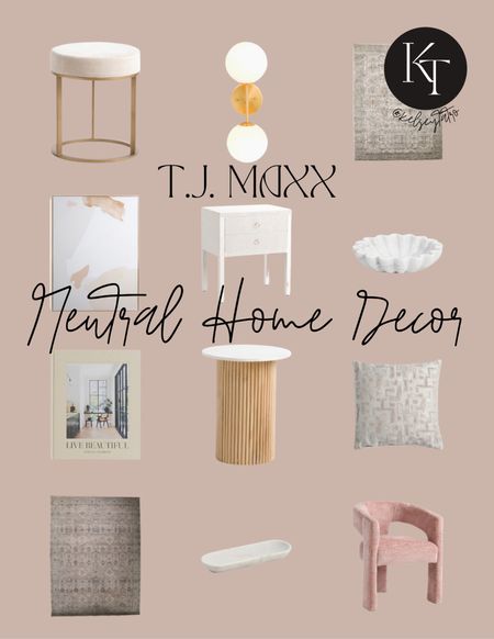 Love a good TJ Maxx find and these neutral home decor items are a high end look for less! 

#LTKhome #LTKsalealert #LTKGiftGuide