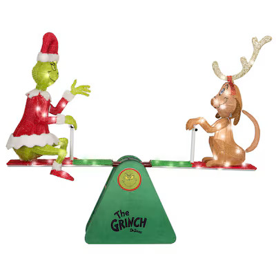 Grinch 3-ft LED Grinch with Max Animatronic Christmas Decoration | Lowe's