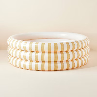 66" Bold Stripe Inflatable Pool Gold/Cream - Hearth & Hand™ with Magnolia | Target