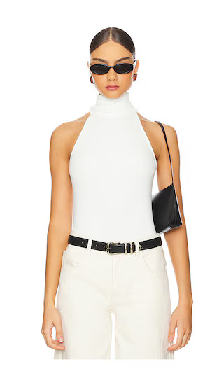 Knit Halter Turtleneck in Winter White | Revolve Clothing (Global)