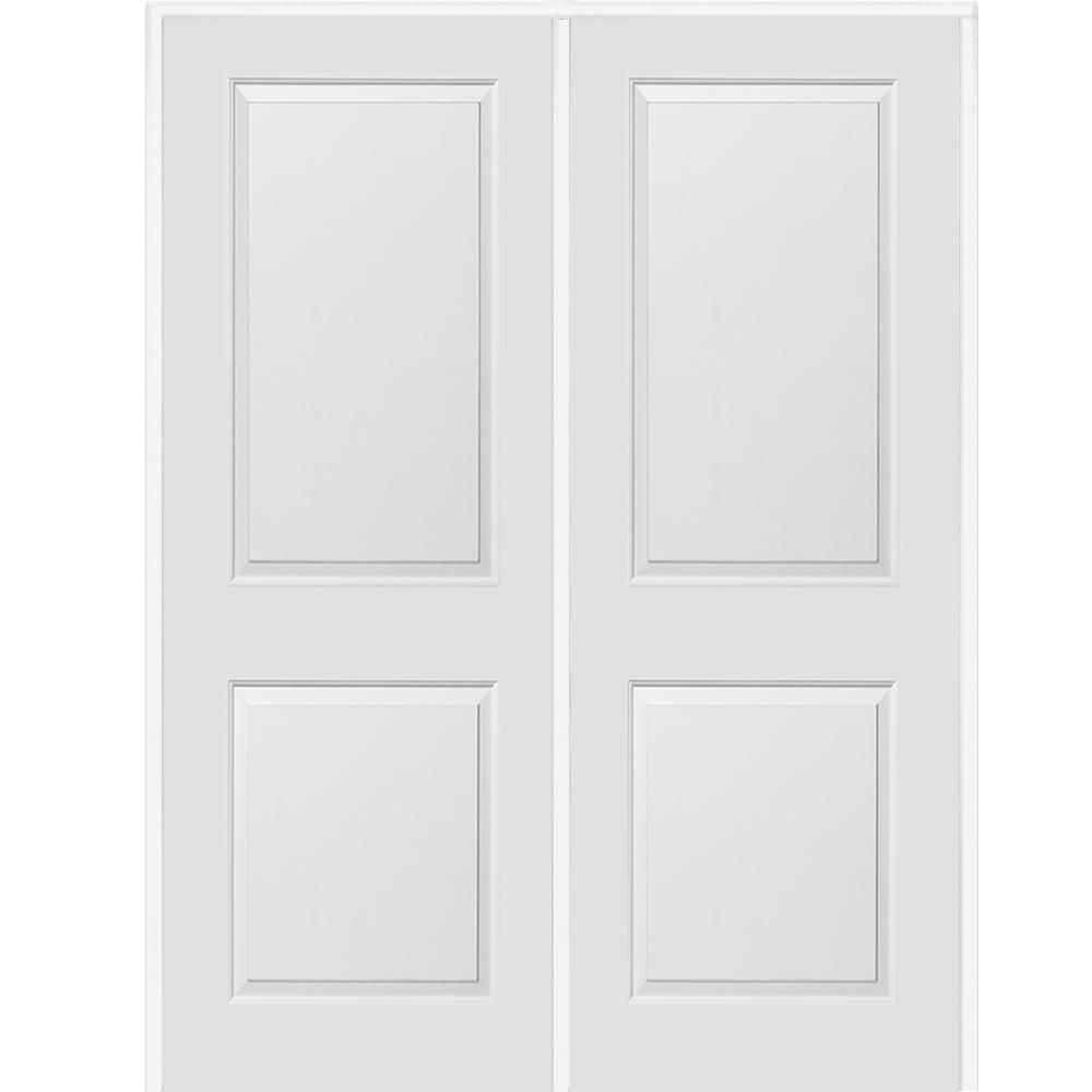 MMI Door 72 in. x 84 in. Smooth Carrara Right-Hand Active Solid Core Primed Molded Composite Doub... | The Home Depot
