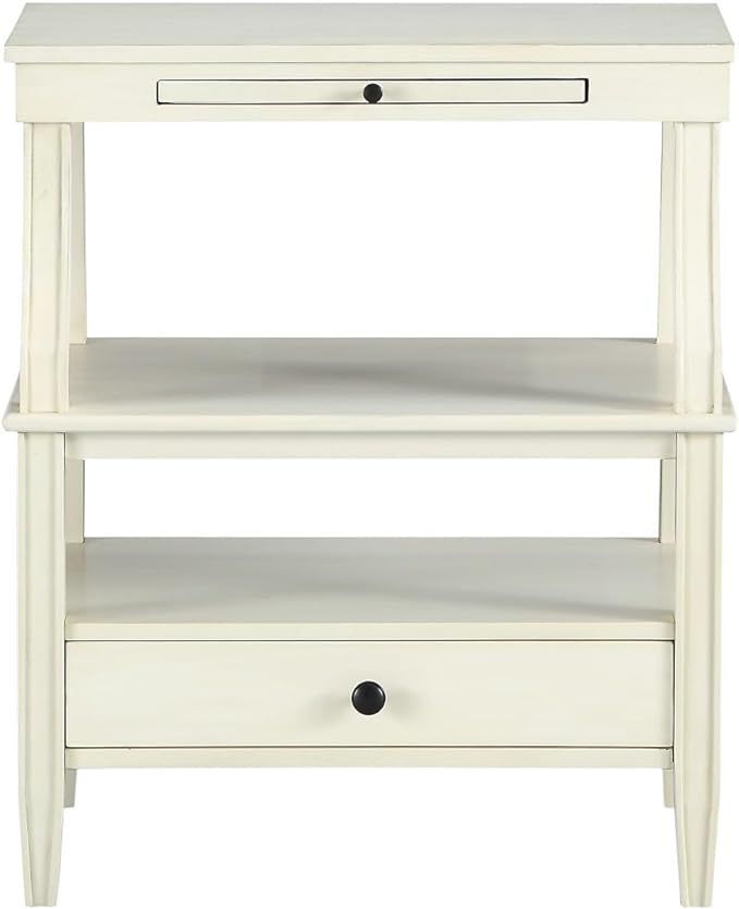Comfort Pointe Newton Antique White Wood 1-Drawer Storage Nightstand | Amazon (US)