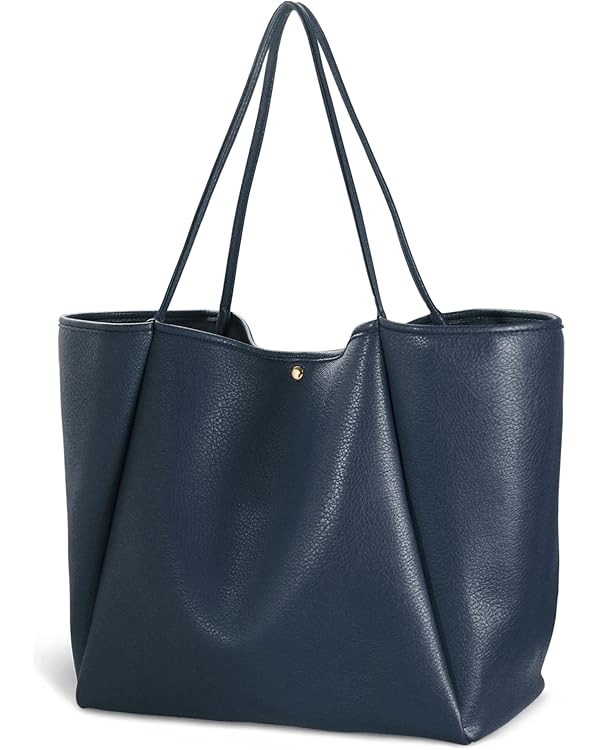 HOXIS Oversize Pu Leather Tote Women Weekender Bag Shopper Handbag Travel Purse | Amazon (US)