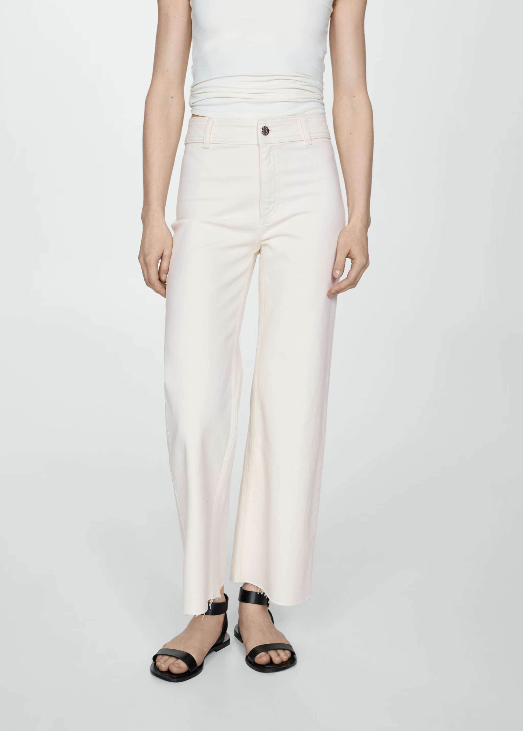 Jeans culotte high waist | MANGO (US)