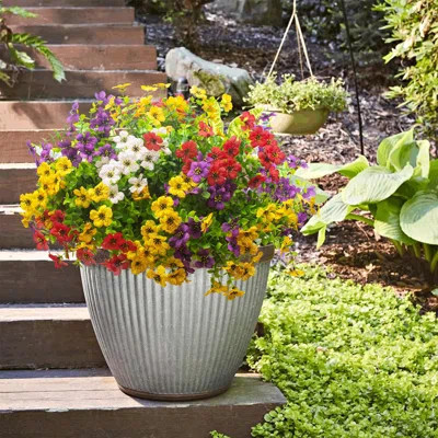 Artificial Fake Plants Flowers For Outdoor Spring Decoration, 16 Bundles Faux Colorful Daisy UV Resistant Realistic For Outside Porch Patio Home Yard | Wayfair North America