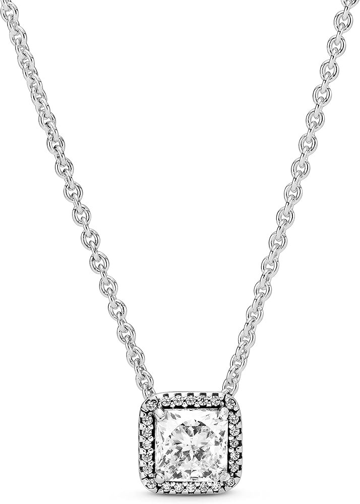 Collar Pandora de elegancia atemporal, zirconia cúbica transparente 396241CZ-45 Centímetros 17.... | Amazon (US)