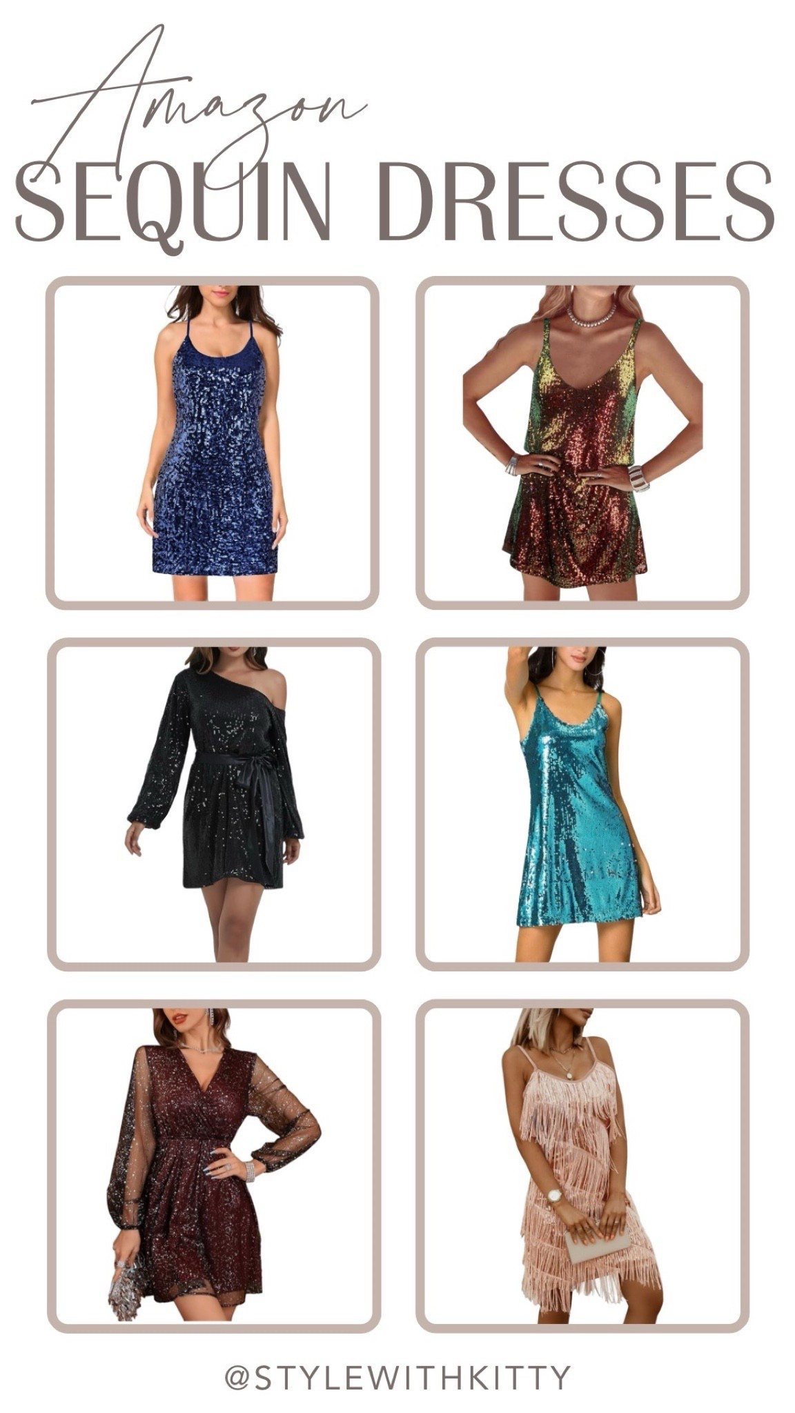 All the sparkle, zero stress ✨💃 This Amazon sequin dress guide is packed with party-ready styles for every vibe—from classic mini sequin dresses to one-shoulder silhouettes, fringe details, and bold metallic shine. Perfect for holiday parties, NYE, weddings, or any night that calls for a little extra glam.

#AmazonFashion #AmazonFinds #SequinDress #SequinMiniDress #HolidayPartyDress #NYEOutfit #PartyDress #SparklyDress #MetallicDress #OneShoulderDress #FringeDress #CocktailDress #HolidayStyle #StyleWithKitty

#LTKFindsUnder50 #LTKHoliday #LTKootd
