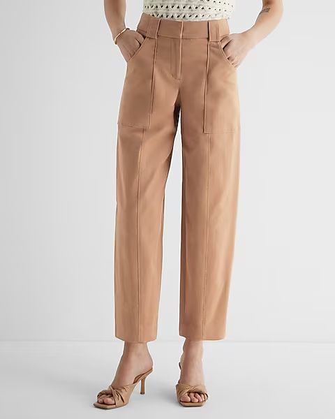 Super High Waisted Cropped Utility Trouser Pant | Express