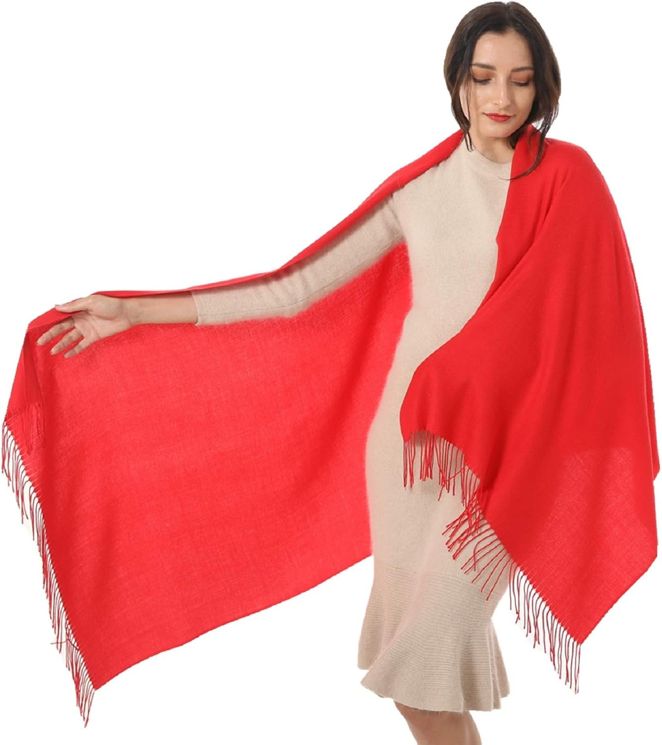 Womens Pashmina Shawls Wrap Scarf Cashmere Acrylic Large Stole Gift Idea | Amazon (US)