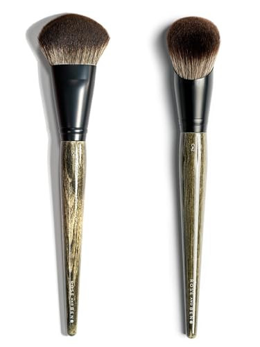 Rose and Ben Beauty C41 Blush Brush & C42 Foundation Brush Bundle | Professional Tools for Flawless Liquid, Cream, Pressed & Powder Application | Angled, Streak-Free, Cruelty-Free | Amazon (US)