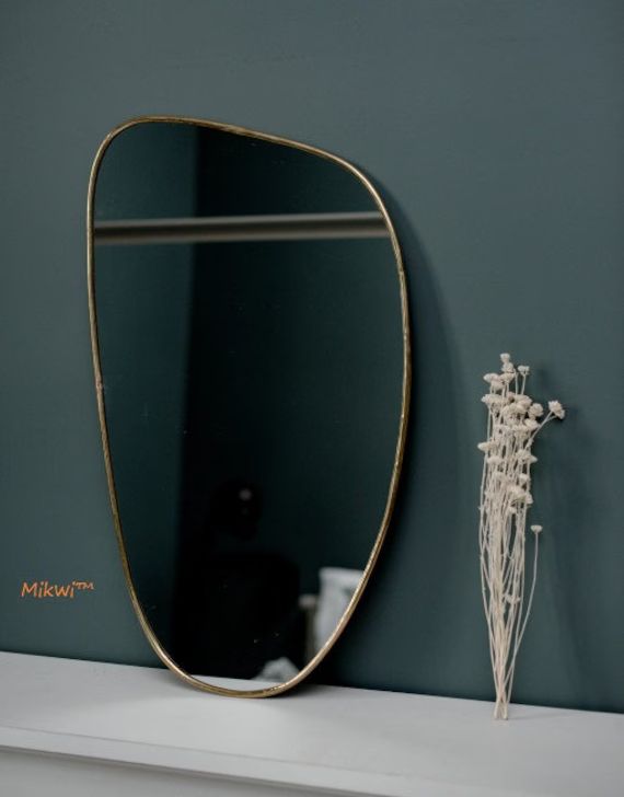 Irregular Golden Mirror, Gold Mirror, Brass Mirror, Handmade Mirror Moroccan Mirror, Bedroom Wall... | Etsy (US)