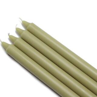 10 in. Sage Green Straight Taper Candles (12-Set) | The Home Depot